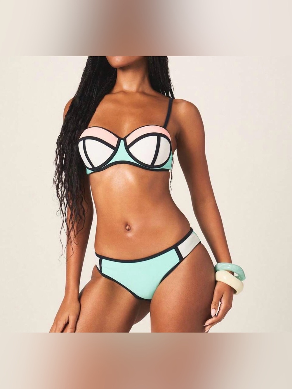 NWT COLOR-BLOCK BIKINI